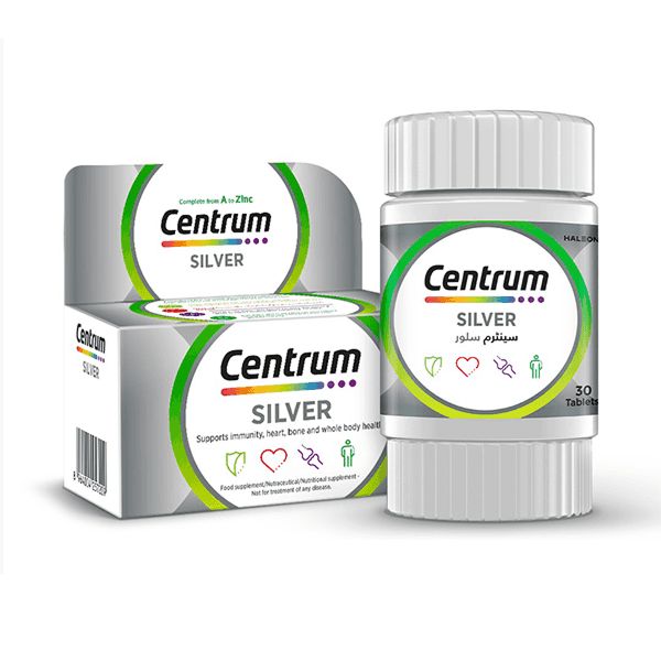 Centrum Silver Multivitamin Tablets (1 Bottle = 30 Tablets) | Daraz.pk