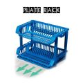 2 tier plastic plate rack. 