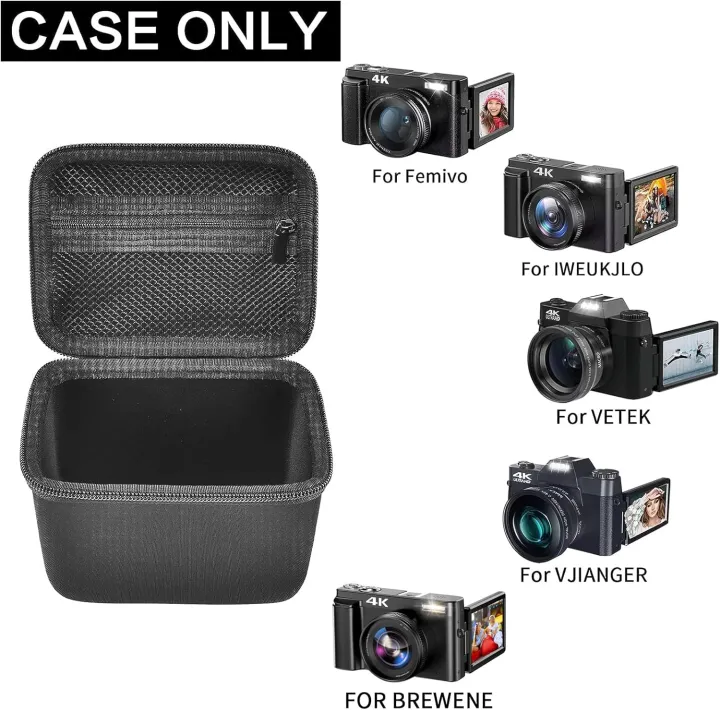Vlogging%20Camera%20Case%20Compatible%20with%20for%20Duluvulu/for%20VJIANGER/for%20JGIPL/for%20TEBNGIHNM%204K%20Digital%20Cameras%20for%20Youtube%20(Box%20Only)%20-%20Image%202