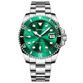 Ananke Mens Luxury Watches Japanese Movement Waterproof Stainless Steel Strap Luminous Auto Date Blue Quartz Watches AN17. 