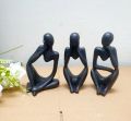 Set of 3 Thinker Statue, Abstract Thinker Statue, Modern Abstract Thinker Figurine Set for Home Office Decor Mini Sculptures for Living Room, Bookshelf, Desktop Decoration, Thinker Ornament. 