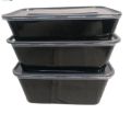 Dissposable Food Cantainer Black Box Rectangular Shape 500ml,750ml,1000ml,1500ml. 