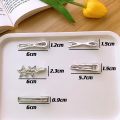 24Pcs/Set Y2K Silver Metal Hairpins for Women Girls Star Hair Clip Multiple Styles Seamless Duckbill Clip Girls Hair Accessoires.