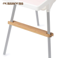 Baby High Chair Footrest Natural Bamboo Wooden Infant Seat Foot Rest Non-slip Stable Highchair Accessories Kids Babies Stuff.