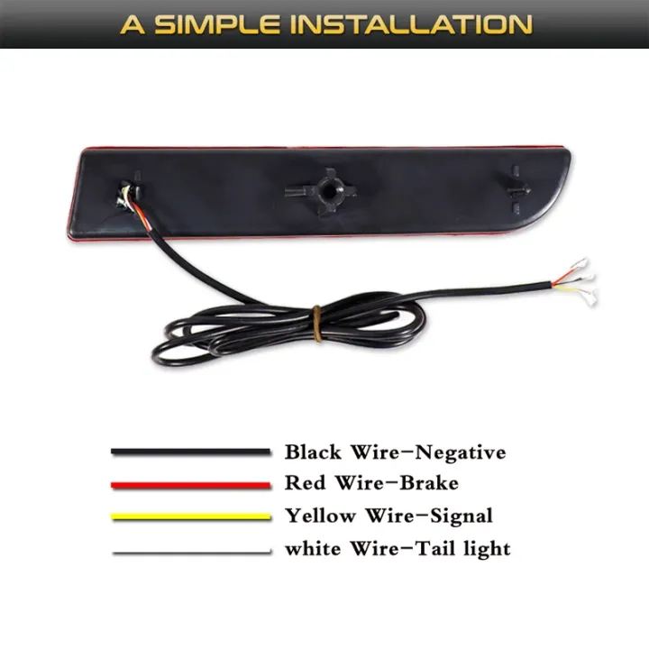 2pcs%20For%20Mitsubishi%20Lancer%20Evo%20X%20Outlander%20Red%20Rear%20Bumper%20Reflector%20Lights%20,Tail/Brake%20Rear%20Fog%20Lamps%20and%20Turn%20Signal%20Light%20-%20Image%204