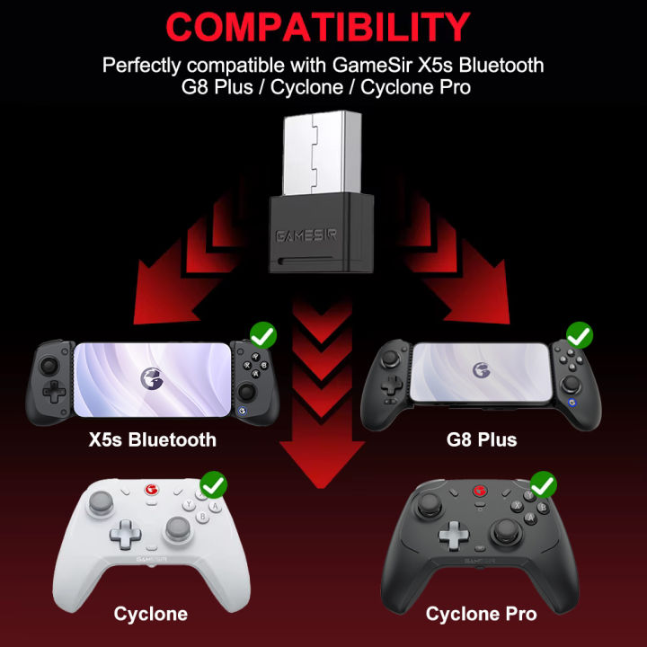 Gamesir%20Gamepad%20X5s%20Bluetooth%202.4g%20Wireless%20Dongle%20Receiver%20Adpter%20for%20G8%20Plus%20G8+%20Cyclone%20Cyclone%20Pro%20for%20Connecting%20to%20PC%20-%20Image%202