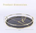 Round Iron Glass Tray, for Serving, Feature : Durable and serving tray , Good Quality. 