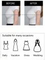 Large Size Silicone Self-Adhesive Nipple Covers, Spoon-Shaped Lift and Gather Effect, Invisible Strapless Bra Pads, No Clasp Design, Anti-Bump Adhesive Bra.