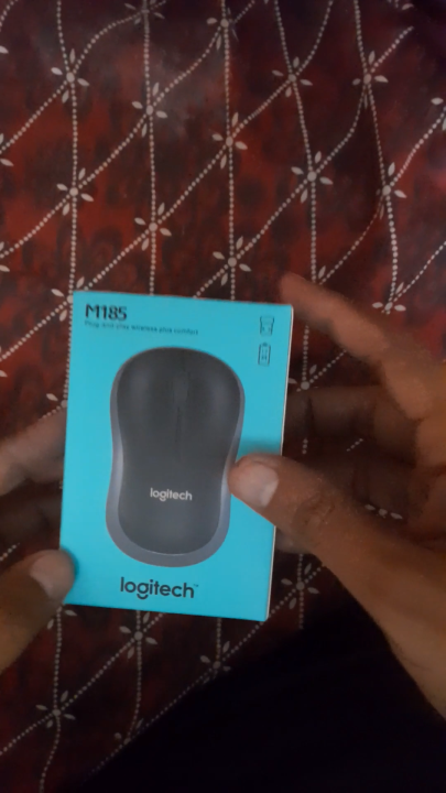 Logitech M185 Compact Wireless Gaming Mouse Comfortable High Definition Tracking USB Bluetooth Dongle for Laptop PC Computer Games Office Home & Work