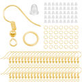 100/300pcs/Lot Hypoallergenic Earring Hook Kit Mix-color Ear Wires Fish Hooks Open Jump Rings Earplugs For DIY Jewelry Making. 
