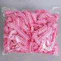 Women's Disposable Shower Cap, Plastic Waterproof Head Cover, Pink Spa Salon, Hotel Hair Dye, Elastic Hair Cap, 100 Pieces/set. 