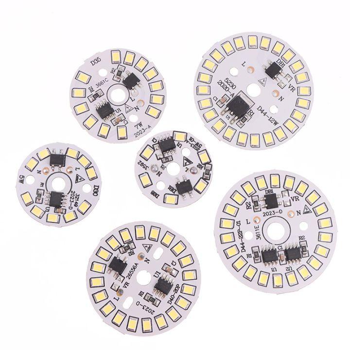 Bulb Light AC 220V Downlight Chip Spotlight LED Bulb Patch Lamp, SMD Plate Circular Module Light Source Plate