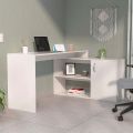 L-Saped Home Office  Desk with 2 selves And 1 single Door  Storge Cabinet. 