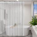 1pc Clear Shower Curtain Liner with Bottom Magnets & Metal Grommets-Plastic Lightweight Bathroom Curtain Bath Curtain Decor.