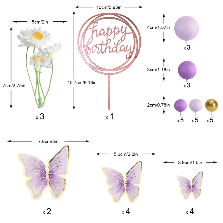 Pink%20Purple%20Balls%20Cake%20Toppers%20Butterfly%20Cake%20Decorations%20Happy%20Birthday%20Cake%20Topper%20for%20Wedding%20Baby%20Shower%20Birthday%20Flower%20The%20-%20Image%204