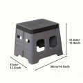 Portable Folding Toilet for Camping, Travel & Emergency Use - Odor-Resistant, Durable PP Material, Compact Design with Lid. 
