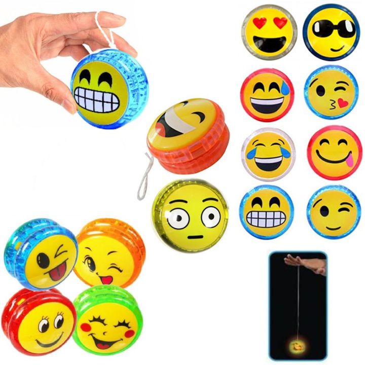 Emoji YoYo Emoticon Light Up Party Favor Classic Toy Children Game Kid