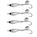 4pcs 5g-30g Silver Metal Fishing Lure Metal Jigging Lure Sea Bass Mackerel Snapper Cast Fishing Bait Sea Fishing Tackle.