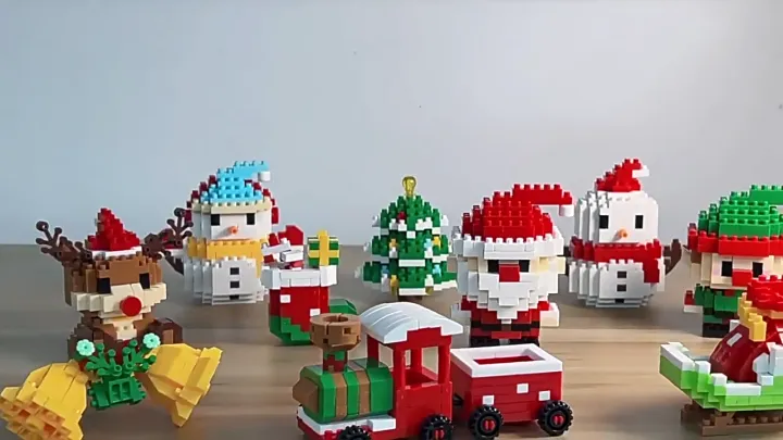 Building Block Series Christmas Figures Snowman Mini Brick Toys | Daraz.lk