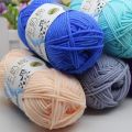 Ready to ship (milk)5/ply crochet knitting yarn cotton wool soft milk fiber 5 pies/50 colors. 