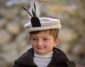 kidz Chitrali cap with feather. 