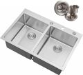 Double Bowl Kitchen Sink Hand Made size  18x32 inches. 