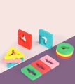 Wooden Four Sleeve Column | Activity Toy| Montessori Game| Early Educational Toys |Toys| Games|Shapes Toy| Multicolour [ 3+]. 
