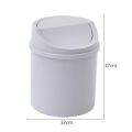 Mini Desktop Bin Small Trash Can Tube with Cover Bedroom Trash Can Garbage Can Clean Workspace Storage Box Home Desk. 