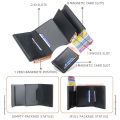 New Rfid Men Card Wallets Small Card Wallets Carbon Fiber Mini Men's Wallet High Qaulity PU Leather Slim Male Purses.