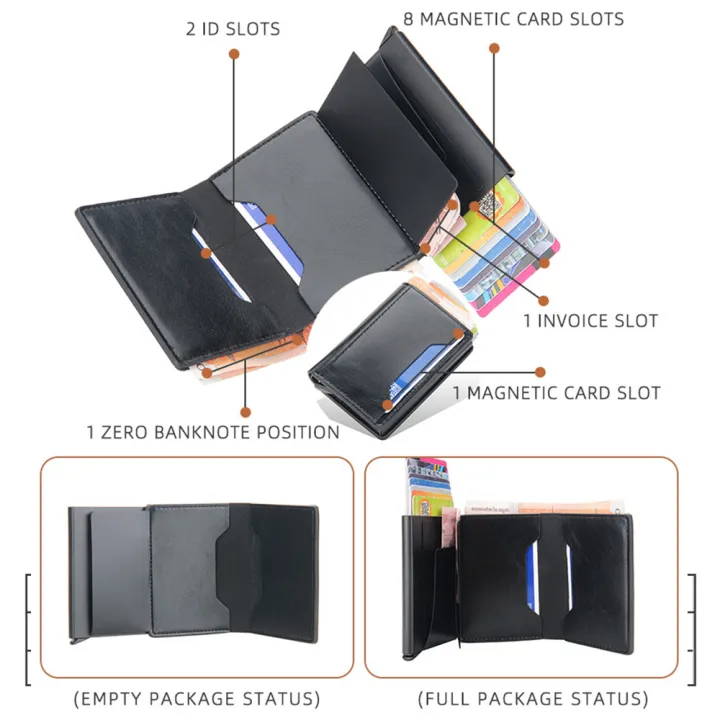 New%20Rfid%20Men%20Card%20Wallets%20Small%20Card%20Wallets%20Carbon%20Fiber%20Mini%20Men's%20Wallet%20High%20Qaulity%20PU%20Leather%20Slim%20Male%20Purses%20-%20Image%204