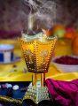 Electric Incense Bakhoor Burner – Metal – 11.5 x 10 x 17.8 cm. 