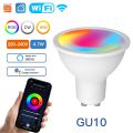 MOES Tuya ZigBee GU10 WIFI Smart LED Bulbs RGB C+W White Dimmable Lamps Smart Life APP Control Light Bulbs Voice Alexa/ lightify. 