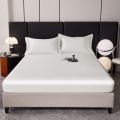 Satin Rayon Fitted Sheet Solid Color Mattress Cover With Elastic Band Bed Sheet High-End Home Hotel Bedding Fit Sheet. 
