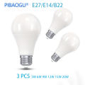 3PCS LED Light Bulb 220V 3W 6W 9W 12W 15W 20W Energy Efficient LED Light Bulb E27 E14 B22 No Dimmable 50000 Hour Lifetime. 