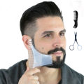 3Pcs Kit Men's Beard Shaper Tool Beard Shaping Styling Comb Template Clippers Beard Comb Scissors Beard Shaping Tool Set. 