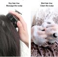 Black Shampoo Massager Brush Scalp Hair Scrubber with Soft Silicone Bristles For All Type Of Hairs Straight Curly Wet Dry For Men Women Children. 