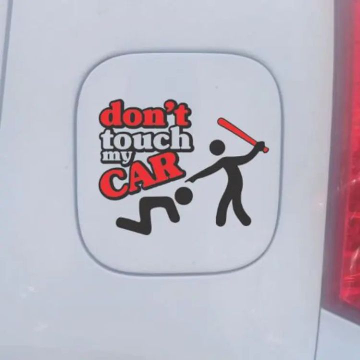 Kiwistar Adesivo Auto Cromato Oro "Don't Touch My Car" 12x10 Cm, Pellicola Di Qualità Resistente UV, Made In Germany, Con Adesivo Extra