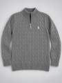 Knitted Quarter Zip Sweater for mens comfortable. 