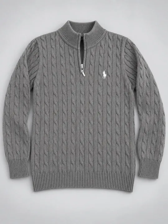 Knitted%20Quarter%20Zip%20Sweater%20for%20mens%20comfortable%20-%20Image%203