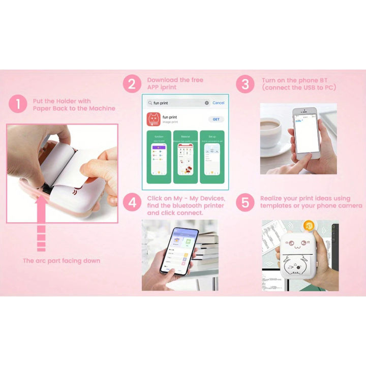 Cute%20HD%20Photo%20Printer%20Mini%20Drucker%20Thermal%20Adhesive%20Label%20Portable%20Makeid%20Inkless%20Bluetooth%20Multi-function%20Miniprint%20for%20Sticker%20-%20Image%204