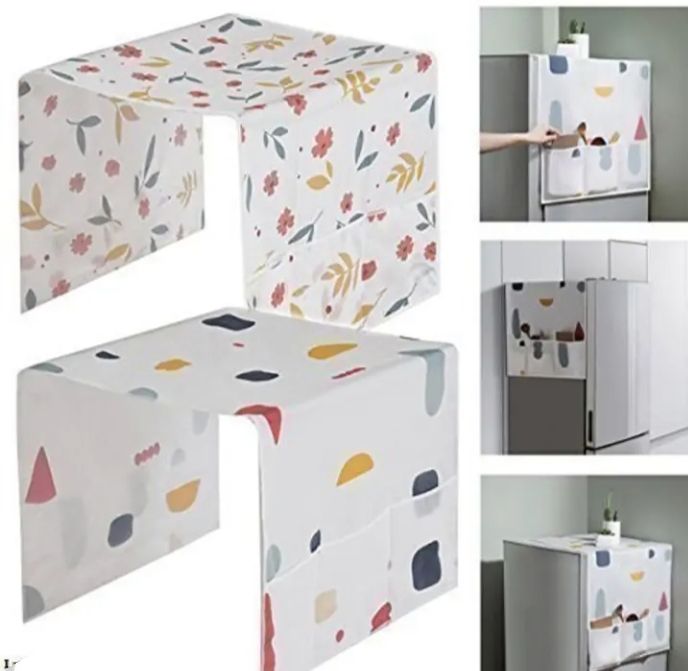 Fridge Top Covers Dust Proof Cover With Storage Bags