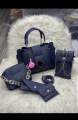 Fashion Inn 5PCS Ladies Handbags with Long Shoulders & Stylish Design I Ladies Hand Bags for Girls I Casual Women PU Leather-Bag Stylish Hand Bag For Girls. 