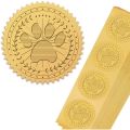 Gold Foil Certificate Seals Outstranding Excellence 100pcs Self Adhesive Embossed Seals Gold Stickers Medal Decoration Labels. 