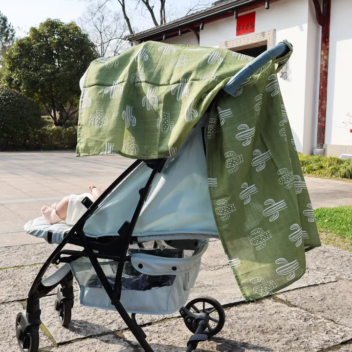 1Pc%2090*114cm%20Bamboo%20Cotton%20Baby%20Stroller%20Cover,%20Carseat%20Canopy%20Cover,%20Universal%20Carrying%20Basket%20Cover%20for%20Boys%20and%20Girls%20-%20Image%204
