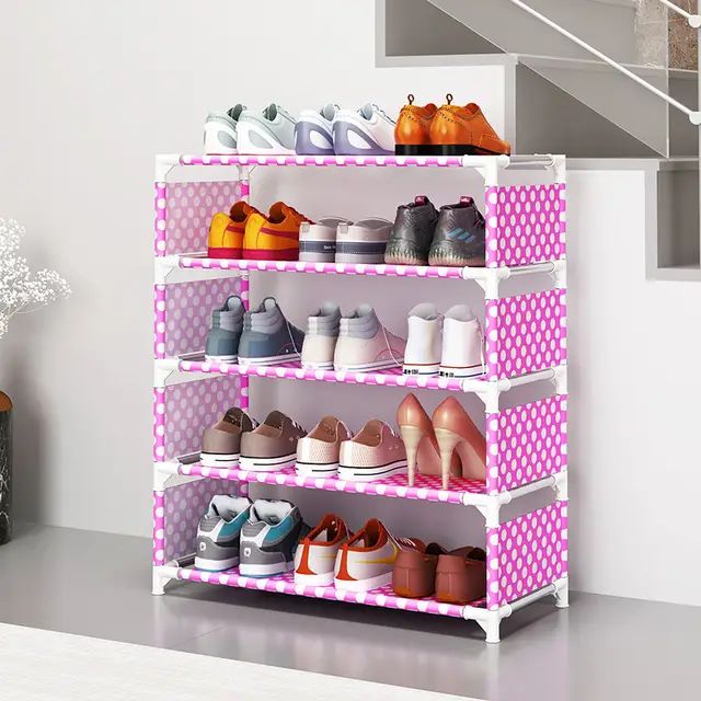 5 Layer Shoe Organiser rack , Stackable Organizer portable with ...