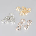 50pcs Heart Frame Wrapped Bead Double Stright Hole Spacers Loose Beads  for Jewelry Making DIY Findings. 