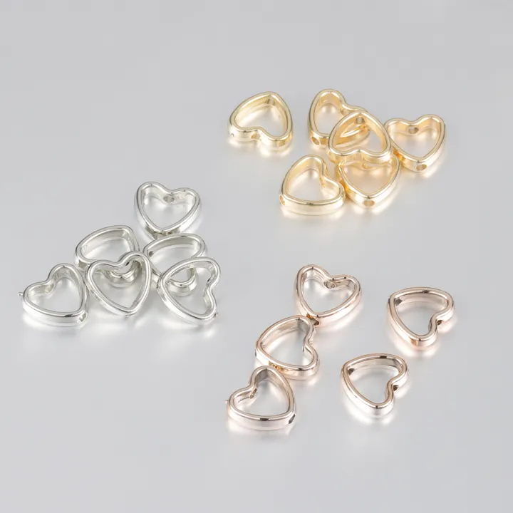 50pcs%20Heart%20Frame%20Wrapped%20Bead%20Double%20Stright%20Hole%20Spacers%20Loose%20Beads%20%20for%20Jewelry%20Making%20DIY%20Findings%20-%20Image%202