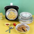 10Pcs Air Fryer Disposable Paper Microwave Tin Steamer Mats Aluminum Foil BBQ Food Tray Container Non-stick Baking Tools. 
