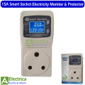 15A Smart Socket Electricity Monitor & Protector (Muhafiz) For AC by Electrica. 