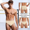 Men's Professional Full-seat Ballet Dance Belt for Adult Dance Cosplay Brief with Elastic Waistband and Double Layer Front.